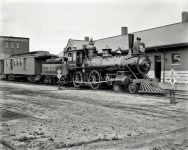 Circa 1899. Tracy, Minnesota -- engine of the South Dakota division, Chicago North-Western R.R.